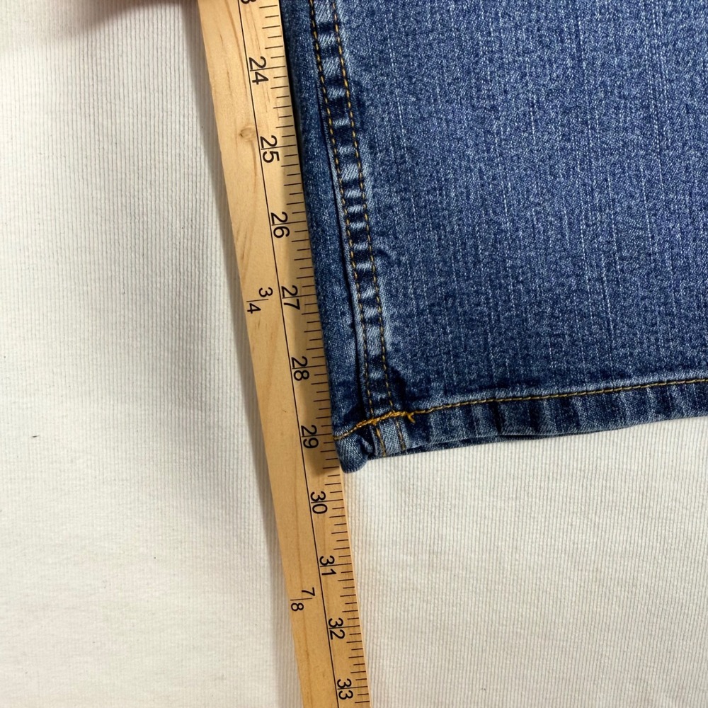 Jordache Low Rise Stretch Jeans 13/14 Petite Blue Medium Wash Bootcut Y2K Denim - Picture 15 of 15